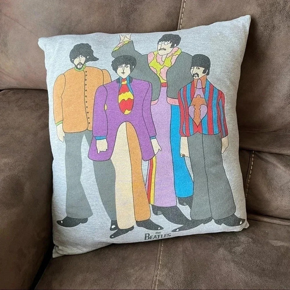 Other - Handmade The Beatles Yellow Submarine Cartoon Grey Jersey Throw Pillow